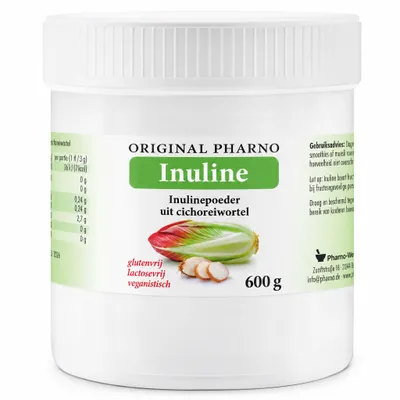 Productafbeelding van Original Pharno Inuline 600 g – puur inulinepoeder uit cichoreiwortel, vegan