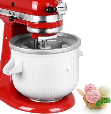 Obrázok produktu pre Prístroj na výrobu zmrzliny pre kuchynský mixér – 2 litre zmrzliny – stolný mixér 45/5/6/7 QT – prístroj na výrobu sorbetu a zmrzliny – domáca zmrzlinová pochúťka – jogurt