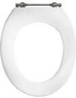 Image de Siège de toilette rond, souple, de couleur blanche, en Duroplast, dimensions : 370 mm x 415 mm, référence : 53011-BA1999