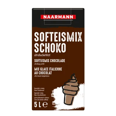 Image de Naarmann mélange de glace soft chocolat liquide 5% de graisse crémeux 5000ml
