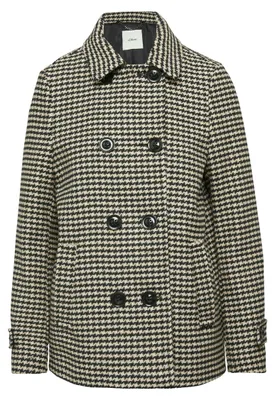Produktbild von s.Oliver Jacke mit Hahnentrittmuster, Leistentaschen, langer Schnitt, Größe 42