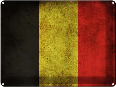 Produktbild von vianmo Blechschild 30x40 cm Flagge Belgien Fahne Wappen