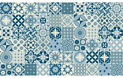 Produktbild von Selbstklebende Fliesenaufkleber für Küche und Bad – 60 Zementfliesenaufkleber, Azulejos Riana Design – 60 Aufkleber, 10 x 10 cm