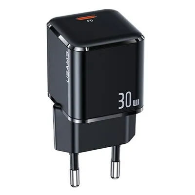 Produktbild von 30 W USAMS Power Delivery USB-C-Wandladegerät Schwarz