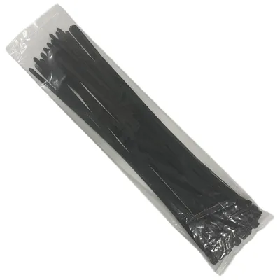 Image de Colliers de serrage de 450 mm - 100 pièces - Résistance à la traction : 80 kg - Noir - Résistant aux UV - PA66/Nylon66