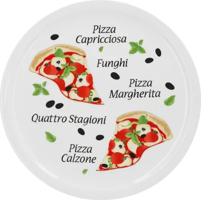 Produktbild von Pizzateller Margherita groß 30,5cm Porzellan Teller Pizzaplatte mit schönem Motiv - für Pizza / Pasta