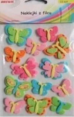 Immagine prodotto di Adesivi in feltro farfalle 13pz