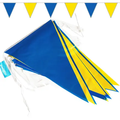 Produktbild von Goodymax® Wimpelkette 10 m Blau-Gelb