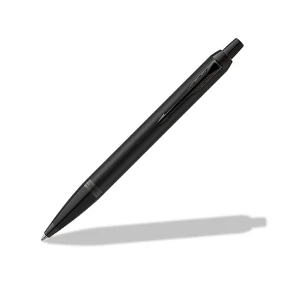 Image de Stylo à bille PARKER IM Achromatic Rings Black PVD M bleu Boîte cadeau