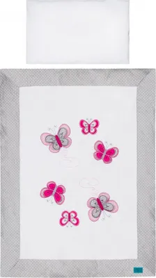 Produktbild von 2-teilige Bettwäsche Belisima Butterfly 100/135 grau