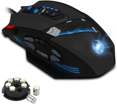 Produktbild von Zelotes Ergonomische Gaming-Maus, Kabelgebunden, 12 Programmierbare Tasten, 4000 DPI