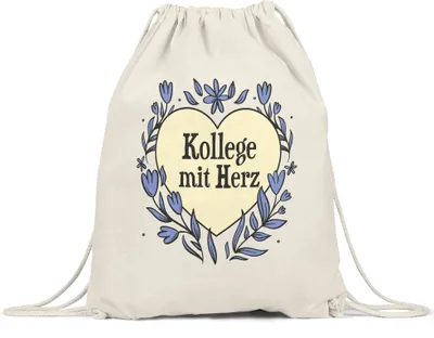 Produktbild von Kollege mit Herz Turnbeutel Gymsack  Geschenkidee Zum Danke Sagen Bester Kollege