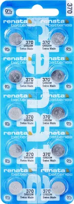 Produktbild von 10x RENATA Uhrenbatterie 370 für Armbanduhr Knopfzelle SR 920 V370 SR920W