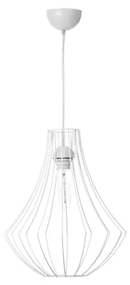 Zdjęcie produktu dla Lampa wisząca Jasmin z białego metalu