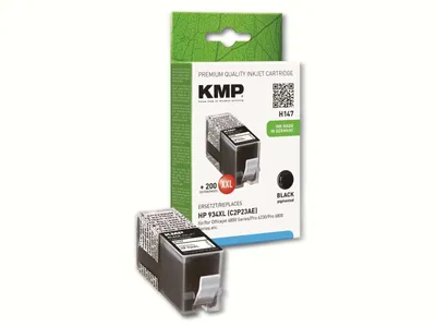 Produktbild von KMP H147 Tintenpatrone schwarz kompatibel mit HP C2P23AE 934 XL