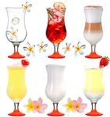 Produktbild von PLATINUX Cocktailgläser 400ml (max. 470ml) aus Glas Set 6-Teilig Longdrinkgläser Partygläser Hurricanegläser Groß Rot