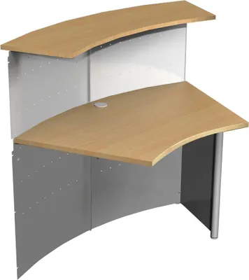 Produktbild von Kerkmann Anbautheke Genua gebogen, buche, silber 118,0 x 70,0 x 115,0 cm