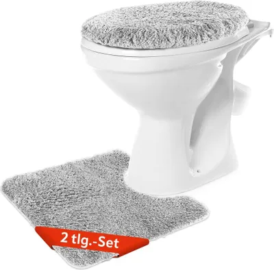 Produktbild von BENKSTEIN Badvorleger Set 2-teilig, rutschfest, pflegeleicht, maschinenwaschbar