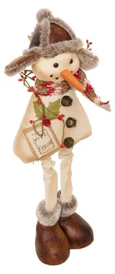 Produktbild von Stehender Schneemann mit Hut, 22 x 12 x 45 cm