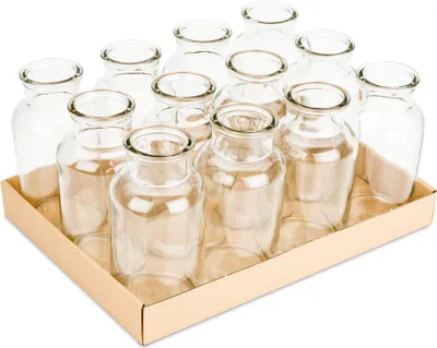 Produktbild von Apothekerflaschen, Packung mit 12 Stück, Maße ca. 16x8cm, ca. 600ml | Deko-Glasflaschen, Material:Ohne Korken