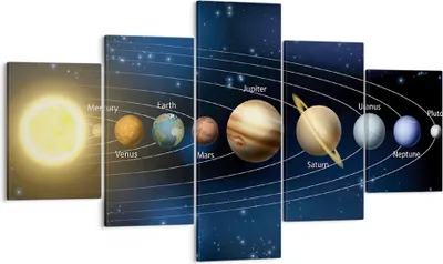 Produktbild von Bild auf Leinwand - Leinwandbild - Kosmos Planet - 125x70cm - Wand Bild - Wanddeko - Wandbilder - Leinwanddruck - Bilder - Kunstdruck - Wanddekoration - Leinwand bilder - Wandkunst - EA125x70-3650