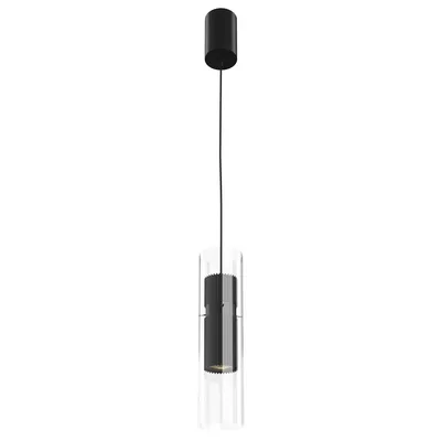 Zdjęcie produktu dla Lampa wisząca, aluminium, szkło, czarny, wys. 32 cm
