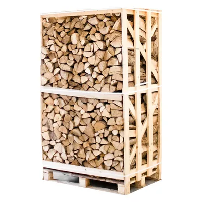 Produktbild von Palette kammergetrocknetes gespalten Esche Brennholz 25cm