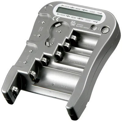 Immagine prodotto di Tester per batterie LCD Goobay 78325, grigio - per batterie standard e fotografiche, nonché per tutte le comuni pile a bottone