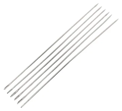 Obrázek produktu pro 6dílná sada ručních šicích jehel z nerezové oceli s velkým očkem, sada pro výrobu kožených materiálů, délka 30 cm a tloušťka 0,3 cm