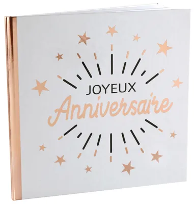 Gästebuch "Happy Birthday", 20 Seiten, Hardcover, 24x24 cm