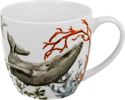 Produktbild von Tasse, Kaffeebecher im Korb, als Geschenk Meereswelt 460 ml Wall