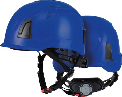 Produktbild von PRO FIT Kletter- und Bergsteigerhelm D!-Rock - "Pro Cap" – Robuster Schutzhelm für Höhenarbeiten, Anpassbares Kopfband & Kinnriemen, Arbeitshelm -Blau