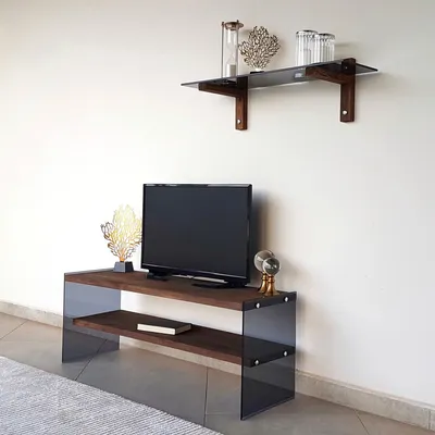 Immagine prodotto di Skye Decor, TV101, mobile TV, noce, 100 % LEGNO DI PINO MASSICCIO, 120 x 35 x 45 cm