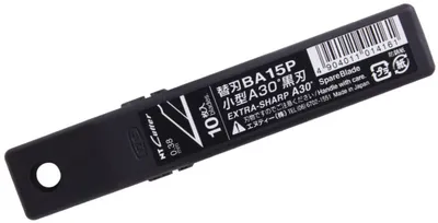 Produktbild von NT Cutter BA15P, 10 Stück(e), 9 mm, 0,38 mm, 72 mm, Schwarz, 26 mm