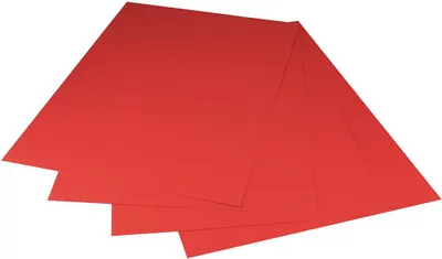 Produktbild von HAPPY COLOR 4Stk. A4 Karton Papier Tonpapier Tonzeichenpapier 170g, rot