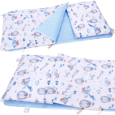 Immagine prodotto di Sacco a pelo per bambini fino a 2 anni 90x50 cm per asilo nido con regolazione della temperatura in cotone - air picnic