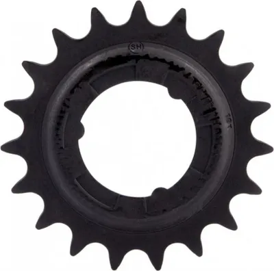 Image de Vélo SHIMANO Pignon de moyeu Couronne coudée 19 dents 1/2 pouce noir