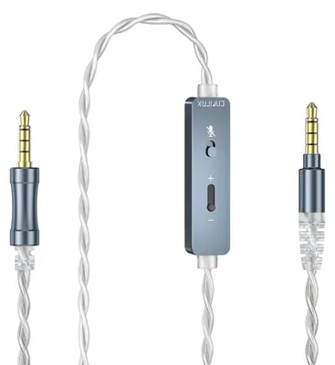 Produktbild von Kopfhörerkabel - Audiokabel - Für das Hören von Musik - Mit Stummschalter - 1,2 Meter - Silber