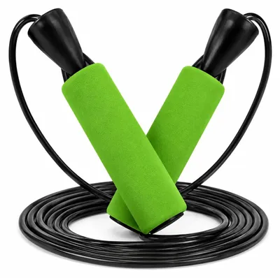 Image de Corde à sauter de 280 cm, couleur verte, pour adultes – Corde à sauter pour le fitness, idéale pour le cardio, l'entraînement d'endurance, la boxe, le crossfit, la perte de poids, les séances d'entraînement et l'équipement de fitness à domicile