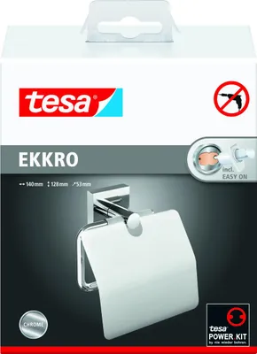 Produktbild von tesa Toilettenpapierhalter Ekkro mit Deckel chrom