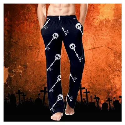 Produktbild von Kariert Schlafanzughose für Herren, High Waist, Loose Fit, mit Taschen, warme Pyjamahose für den Winter, Freizeit- und Weihnachts-Pyjama, Nachtwäsche, Lounge