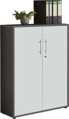 Produktbild von Aktenschrank TABOR niedrig in anthrazit / weiß matt
