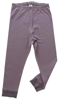 Produktbild von HERMKO 5722 Damen Capri-Leggings mit Spitze, Farbe:pflaume, Größe:36/38 (S)