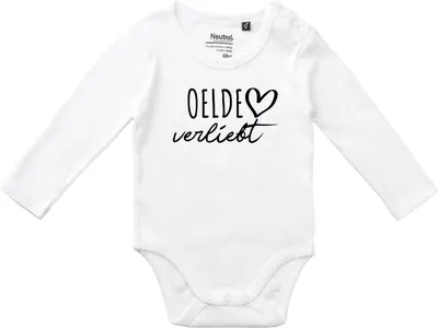 Produktbild von Huuraa Baby Body Oelde verliebt 80 White  Baumwolle Fairtrade Langarmbody Geschenkidee