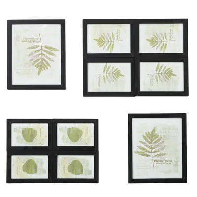 Zdjęcie produktu dla SONGMICS Zestaw 10 ramek na zdjęcia - 2 szt. 20x25 cm, 4 szt. 13x18 cm i 4 szt. 10x15 cm Wood Border Black RPF310H