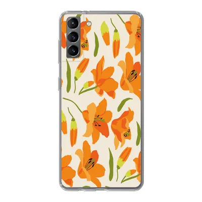 Produktbild von MuchoWow® Handyhülle Schutzhülle Hülle für Samsung Galaxy S21 Plus Blumen - Lilie - Muster Silikon Softcase Handy Hülle - Handy-Tasche