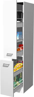 Produktbild von Apothekerschrank Küche - 30 cm breit - Weiß – Witus