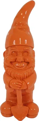 Produktbild von Dekofigur Zwerg mit Spaten 17,5 x 6 cm orange