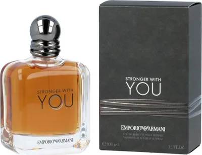 Produktbild von Giorgio Armani Stronger with You, Männer, 100 ml, Nicht nachfüllbare Flasche, Kardamom, Salbei, Kastanie, Vanille