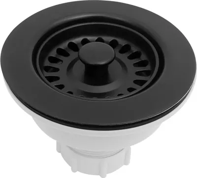 Produktbild von Küchenspüle Abfluss-Set mit herausnehmbarem Siebkorb/Spülbeckenstöpsel für Abflussöffnungen, Schwarz, 1 Stück